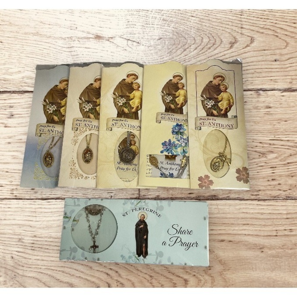 Religious Medals St Anthony St Peregrine Lot Of 6‎